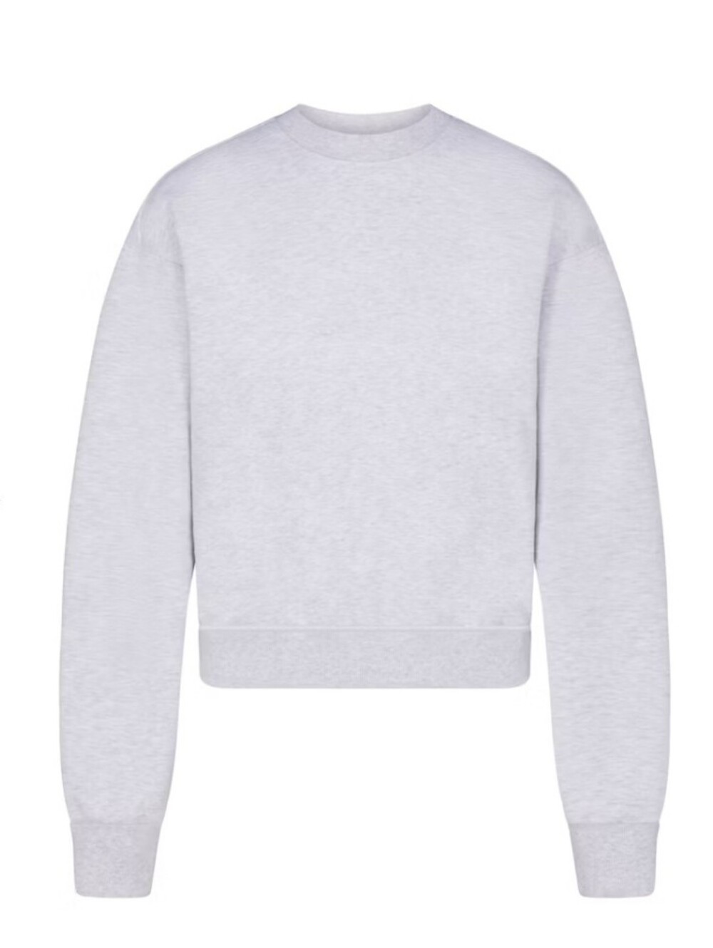 SKIMS Classic Women's Light Gray Crewneck Sweater - Picture 4 of 8